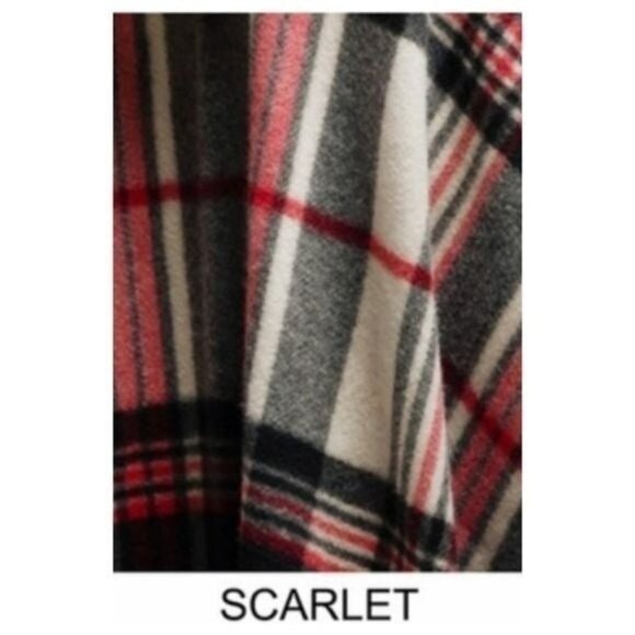 RUGGINE" CHIC SOFT PLAID RUANA -SOFT PLAID.  ONE SIZE-NEW - Picture 5 of 6